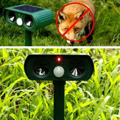 Repelente de plagas de animales alimentado por energía solar e infrarrojo