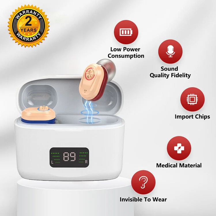 Audífonos digitales invisibles recargables