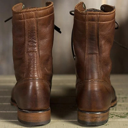 Botas de montar, botas de combate vintage para motocicletas para mujeres y hombres