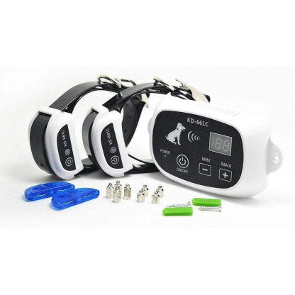 Collar eléctrico impermeable para perros con valla inalámbrica
