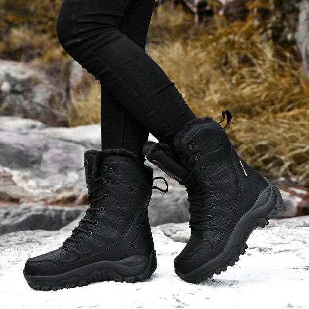 Botas de nieve para mujer, zapatos ortopédicos con forro de piel