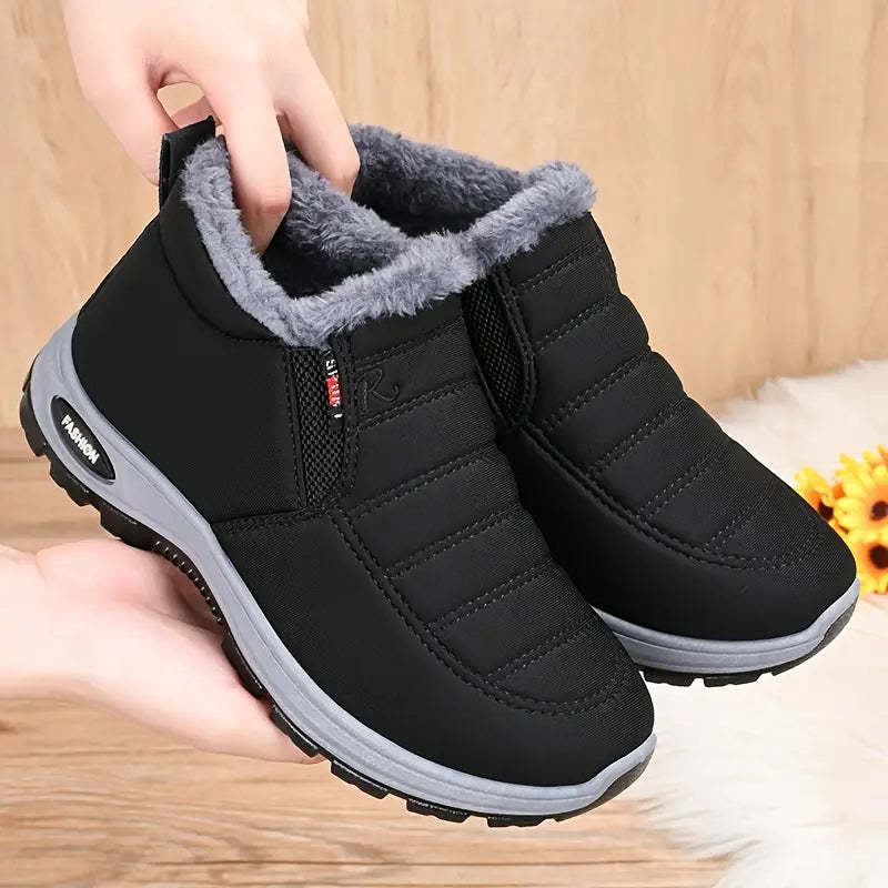 Botas de invierno de algodón con forro polar para mujer