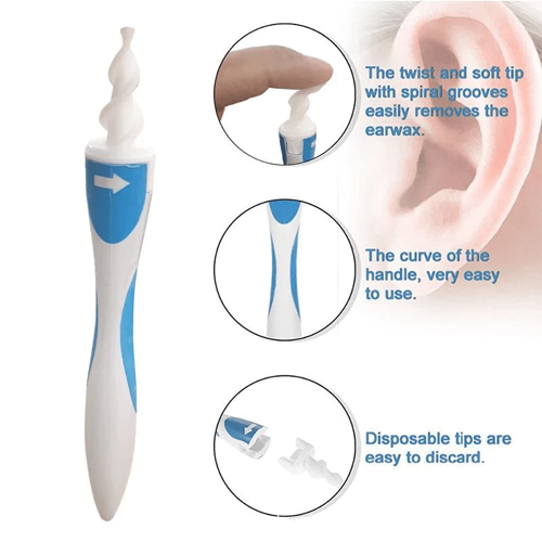 Limpiador de cerumen en espiral 