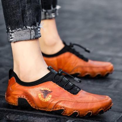 Zapatos de conducción descalzos Baker cómodos para hombre, zapatos de cuero vintage hechos a mano