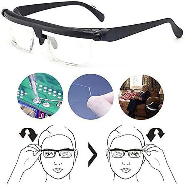 Gafas de enfoque ajustable para visión cercana y lejana