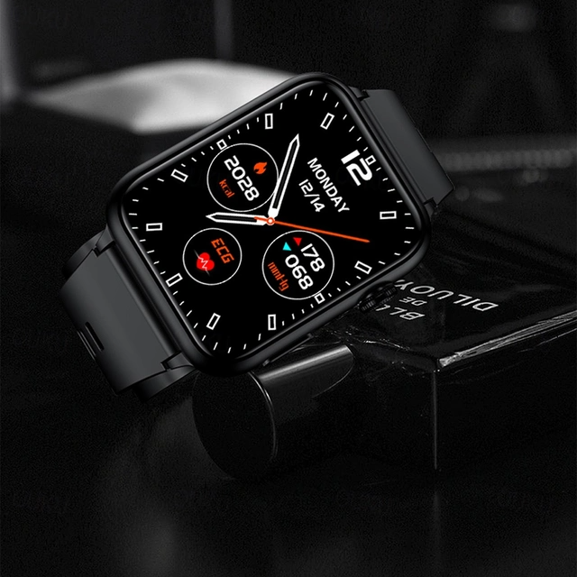 Bomba de aire tipo airbag prueba precisa de presión arterial electrocardiograma ecg monitoreo de temperatura podómetro compatible con android ios mujeres hombres larga espera impermeable