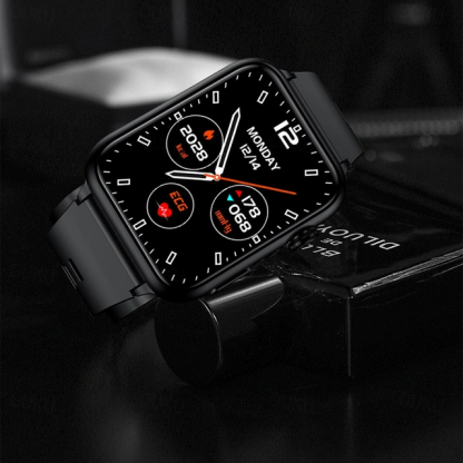 Bomba de aire tipo airbag prueba precisa de presión arterial electrocardiograma ecg monitoreo de temperatura podómetro compatible con android ios mujeres hombres larga espera impermeable