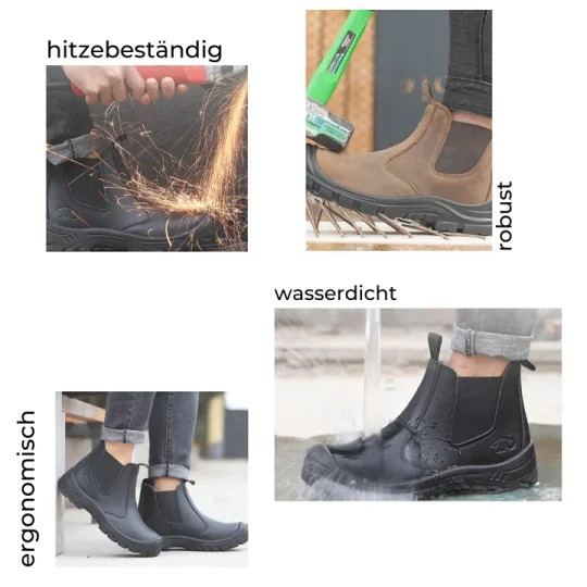 Zapatos de Trabajo Botas de Seguridad - S3 Primera capa de piel de vacuno