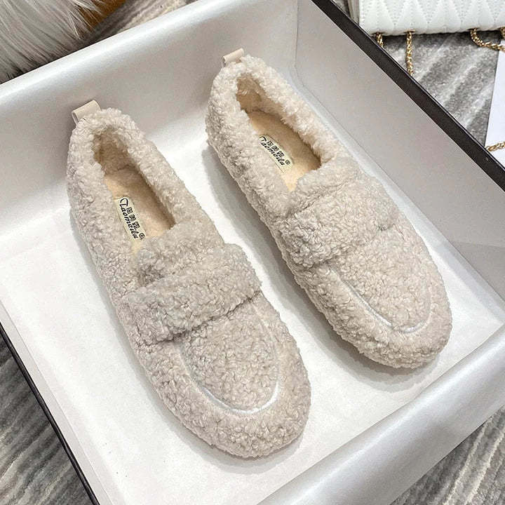 Zapatillas por casa de felpa para mujer