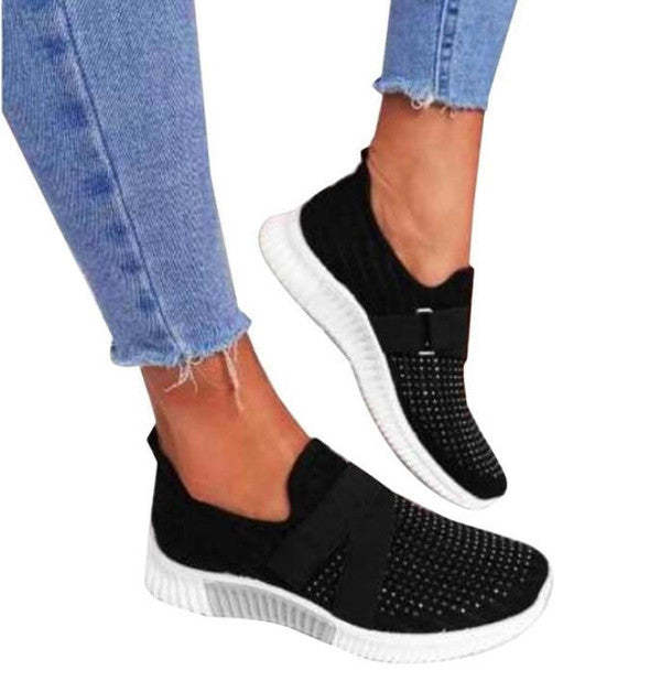 Zapatillas ligeras con velcro para mujer