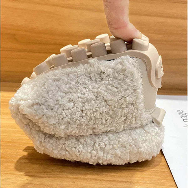 Zapatillas por casa de felpa para mujer