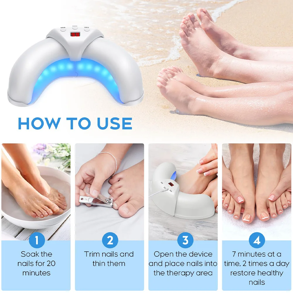 Dispositivo láser para hongos en las uñas de los pies y de las manos Solución reparadora de uñas dañadas y descoloridas para uso doméstico