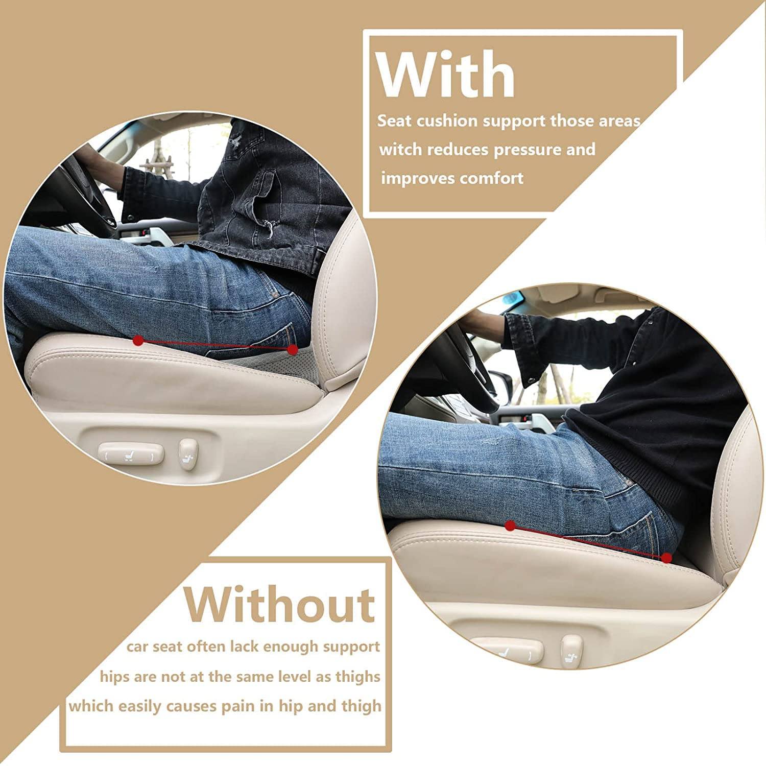 Cojín para asiento de coche para conductores de baja estatura