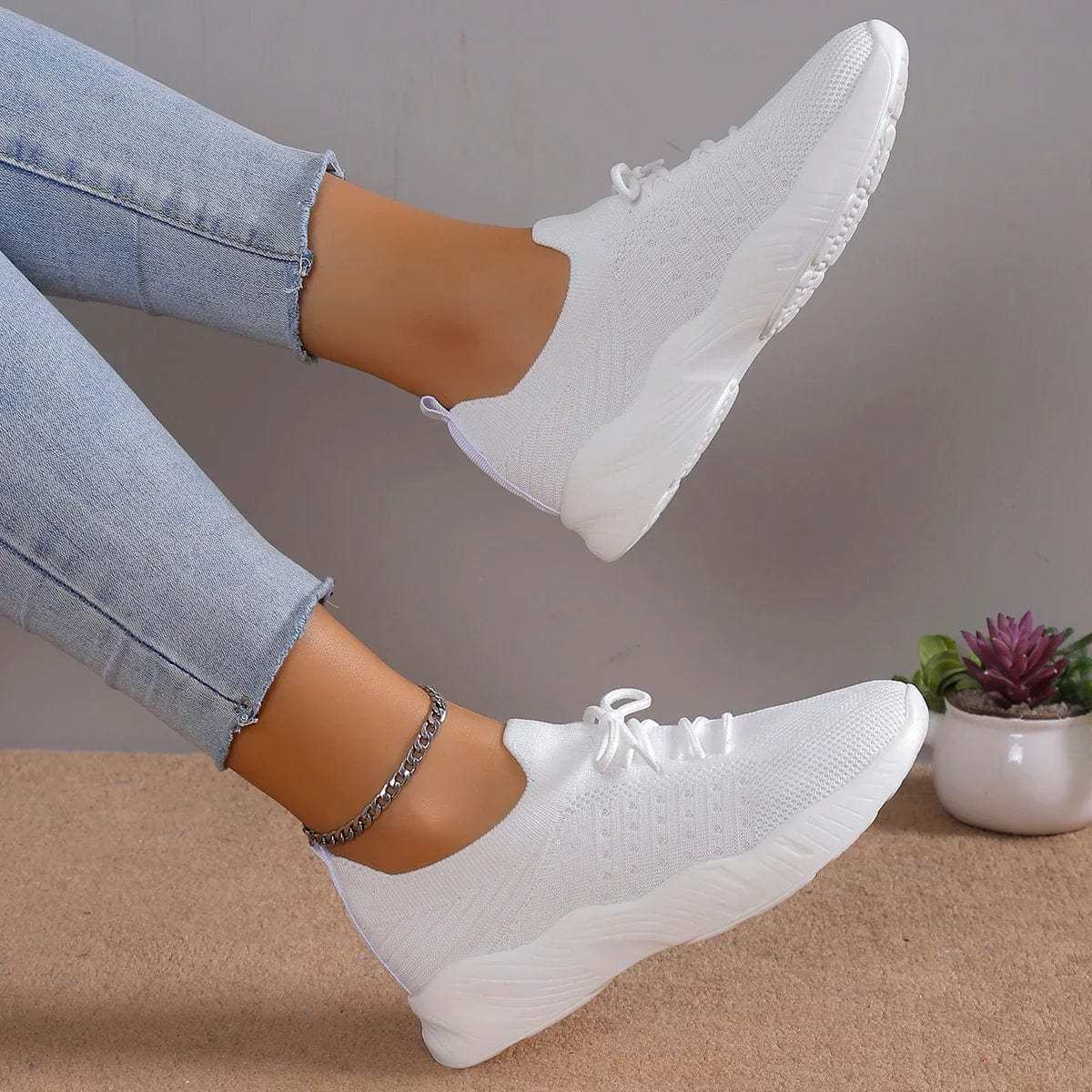 Zapatos ortopédicos con suela de goma para mujer