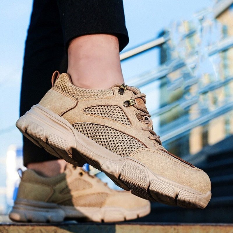 Botas de seguridad con punta de acero para escalada de hombres