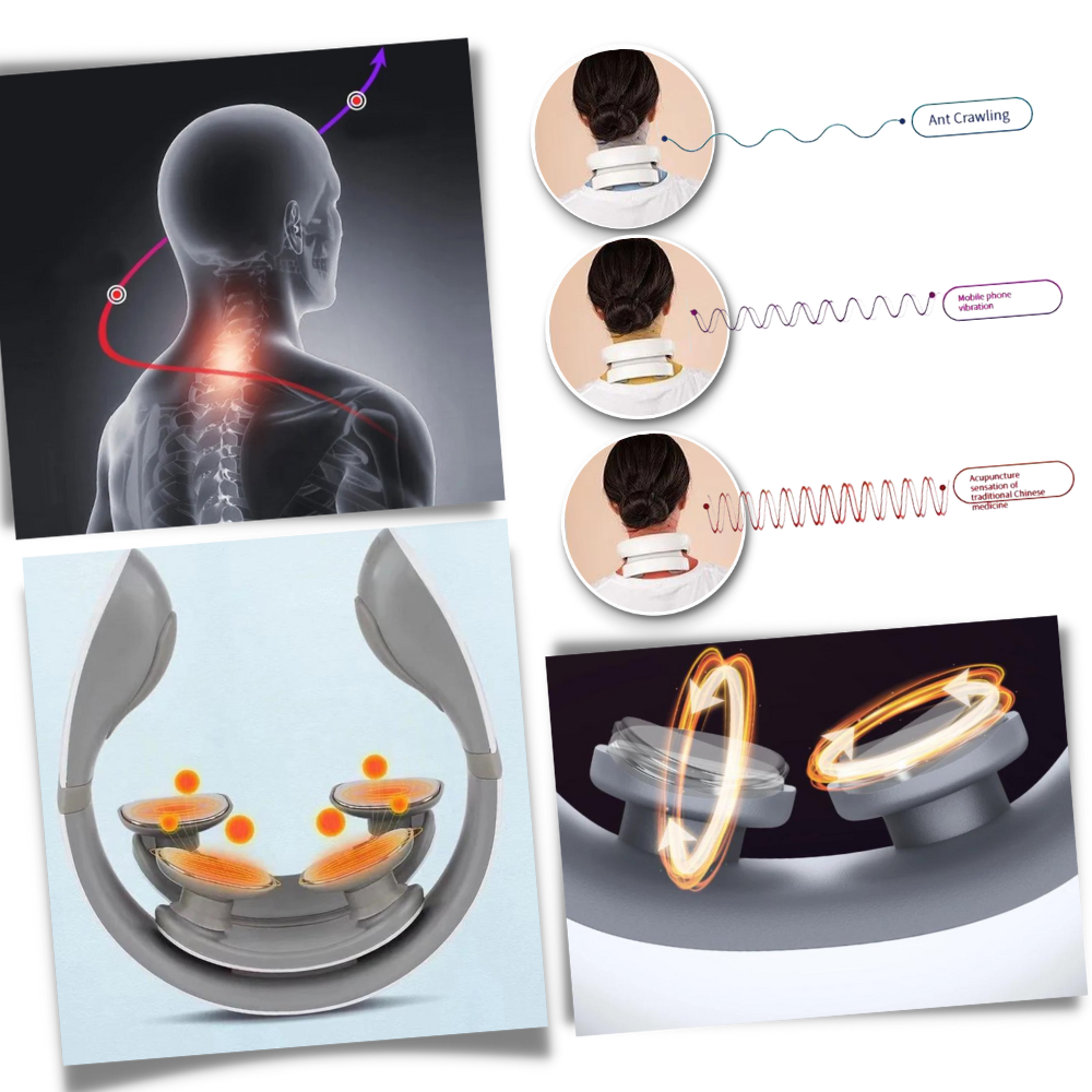 Masajeador de cuello y hombros con 4 cabezales

 - Masajes personalizables

 - Ozerty