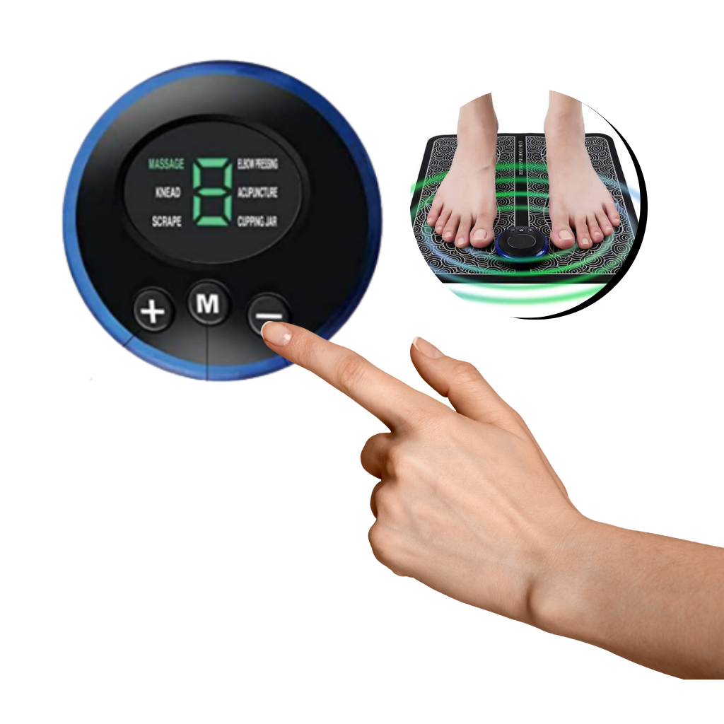 Masajeadores eléctricos para pies EMS - Intensidad y modos ajustables - Ozerty