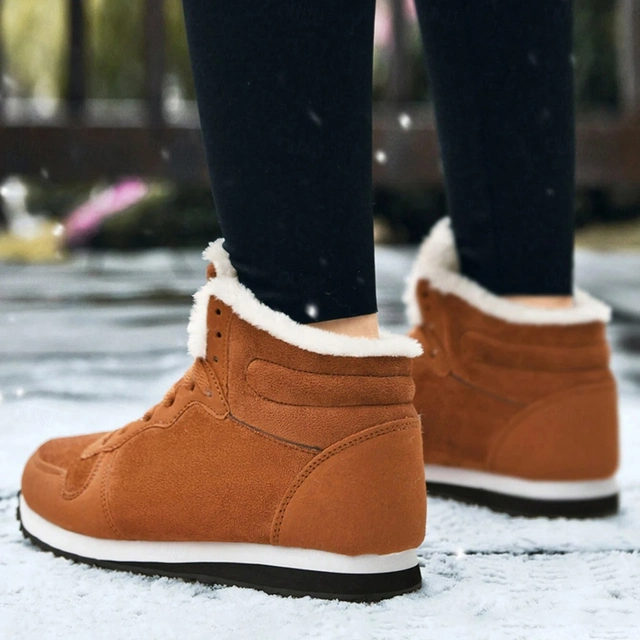 Zapatillas de invierno de gamuza sintética unisexo