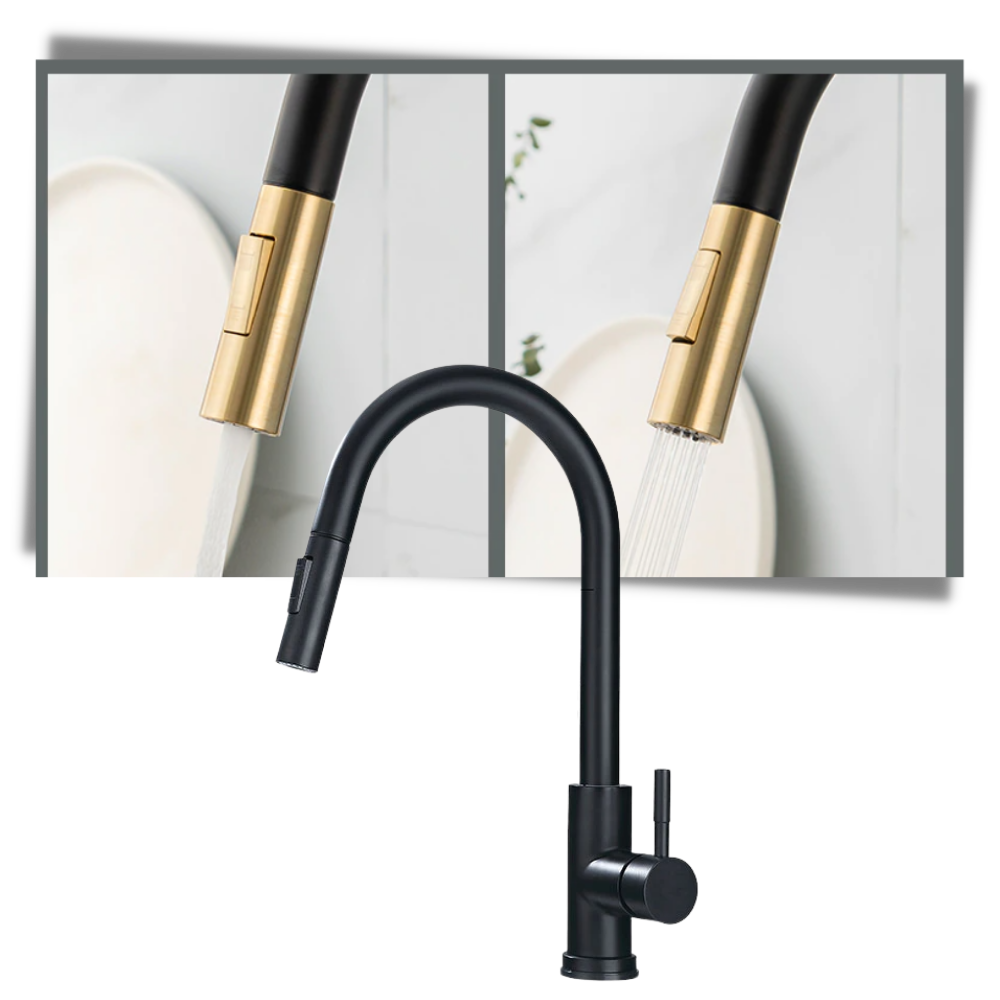 Grifo de cocina flexible con sensor - Cabezal pulverizador de doble función - Ozerty