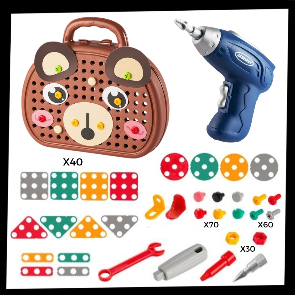 Kit educativo de juguetes y taladros de rompecabezas - Paquete - Ozerty
