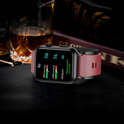Bomba de aire tipo airbag prueba precisa de presión arterial electrocardiograma ecg monitoreo de temperatura podómetro compatible con android ios mujeres hombres larga espera impermeable