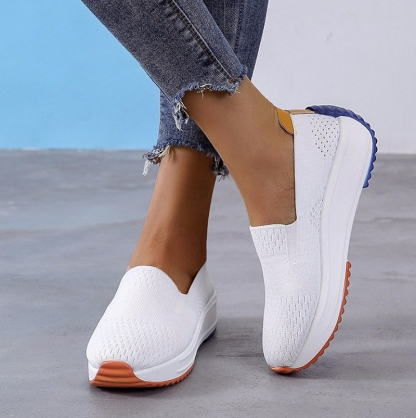 Mocasines ortopédicos de malla transpirable tipo zapatilla para mujer
