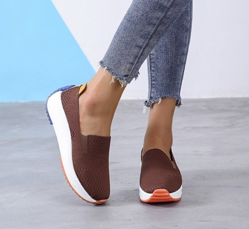 Mocasines ortopédicos de malla transpirable tipo zapatilla para mujer