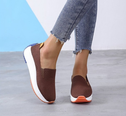 Mocasines ortopédicos de malla transpirable tipo zapatilla para mujer