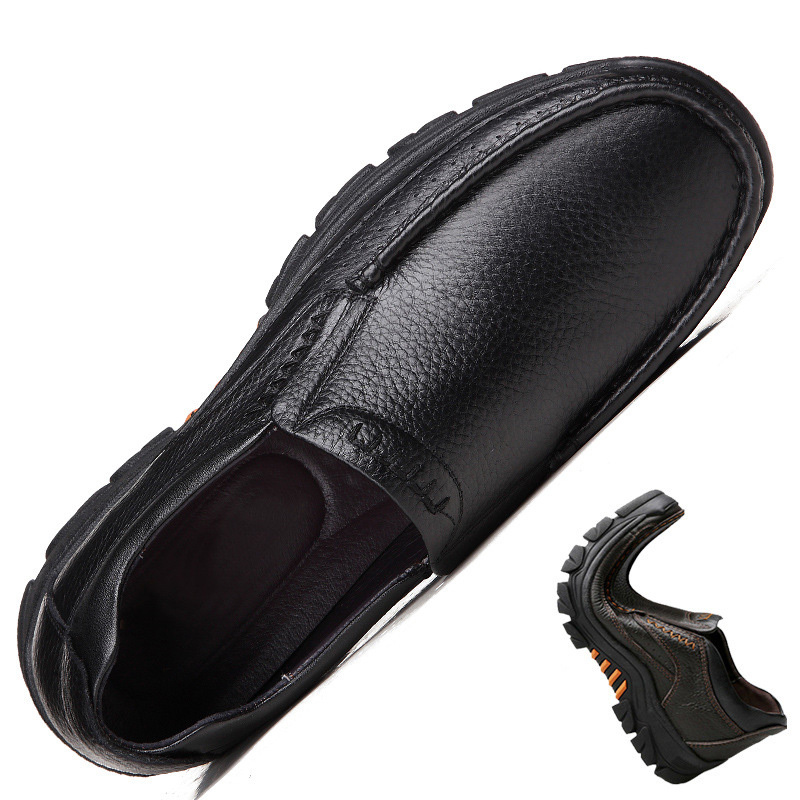 Mocasines ortopédicos de piel sintética suave para hombre