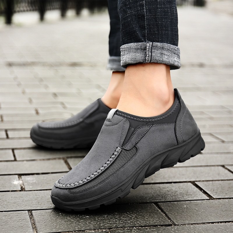 Zapatos ortopédicos casuales de cuero para hombre