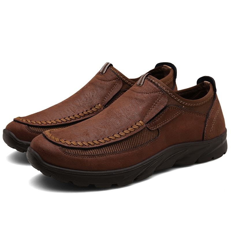 Zapatos ortopédicos casuales de cuero para hombre