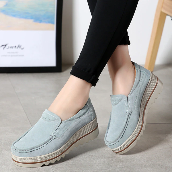 Zapatos Ortopédicos De Piel Para La Mujer De Pie Ancho