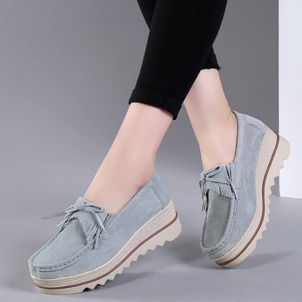 Zapatos Ortopédicos De Piel Para La Mujer De Pie Ancho
