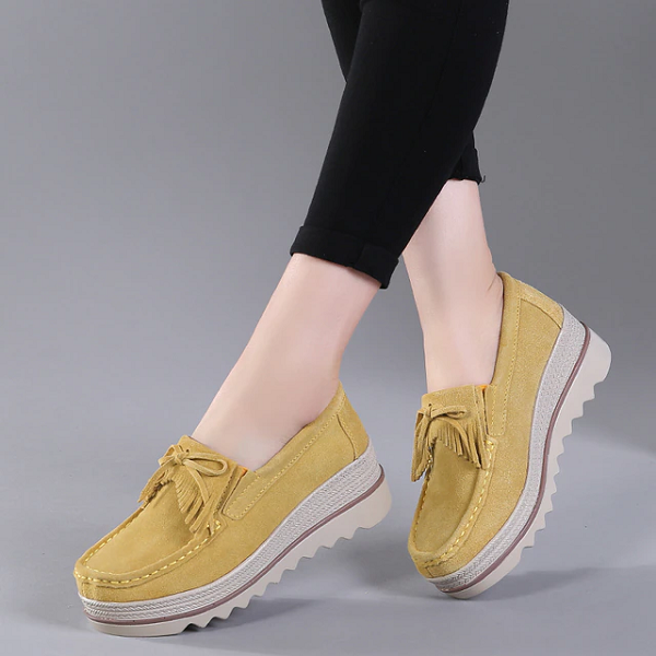 Zapatos Ortopédicos De Piel Para La Mujer De Pie Ancho