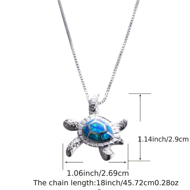 Tajemný modrý kulatý náhrdelník ze želvoviny – jemný šperk k narozeninám pro ženy