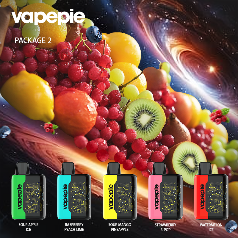 ✨VAPEPIE 25000 PUFFS - Ívelt Star Sky képernyő （🌌 Mai különleges ajánlat）