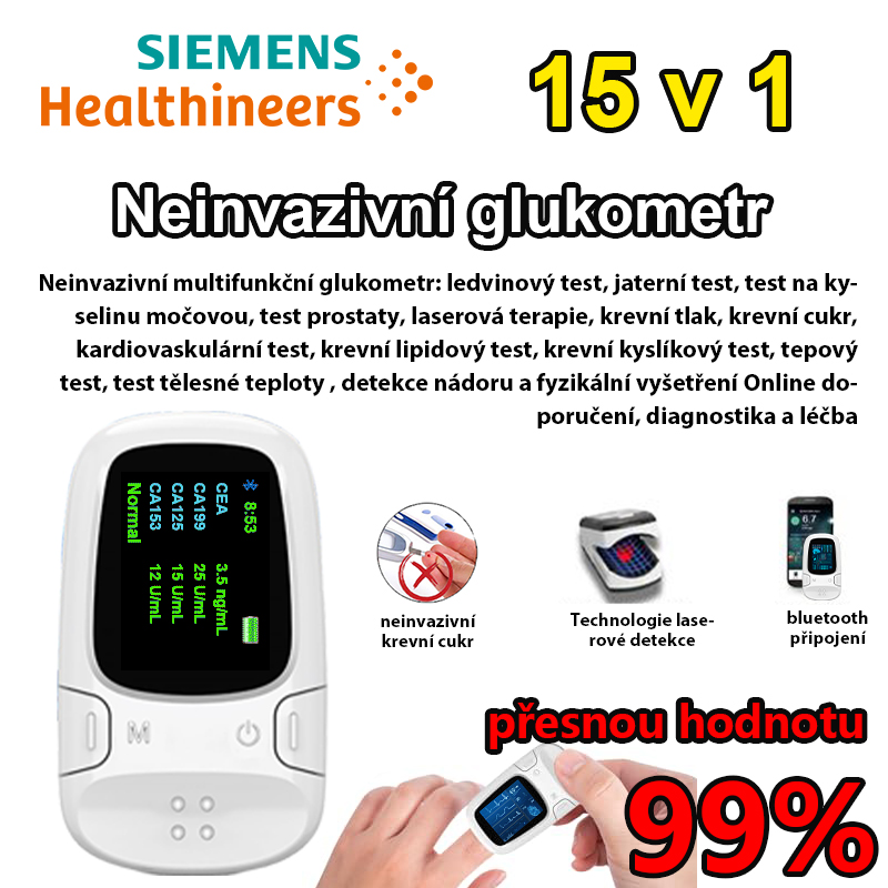 【15-v-1】Inteligentní neinvazivní glukometr Siemens, chytré fyzikální vyšetření