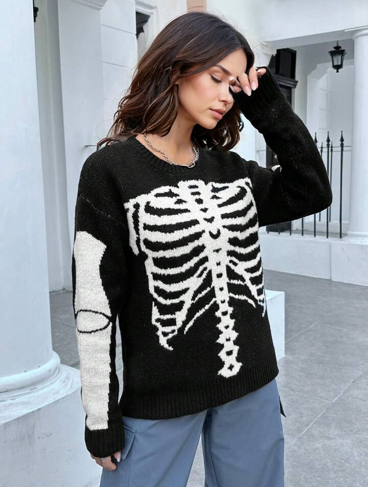 Halloween Skull Sweater