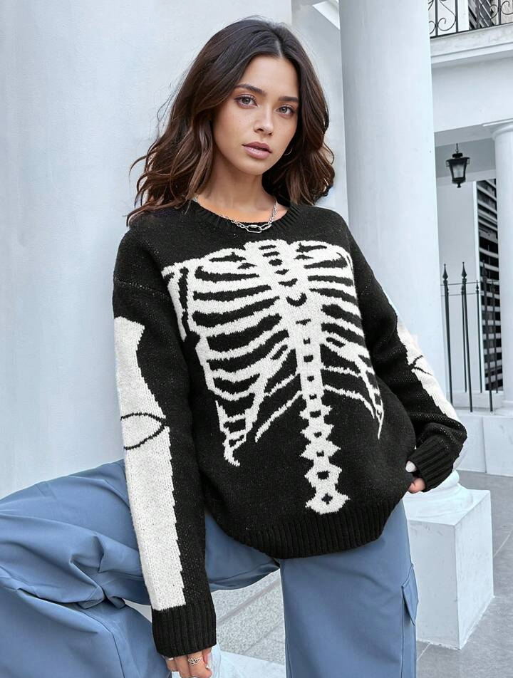 Halloween Skull Sweater