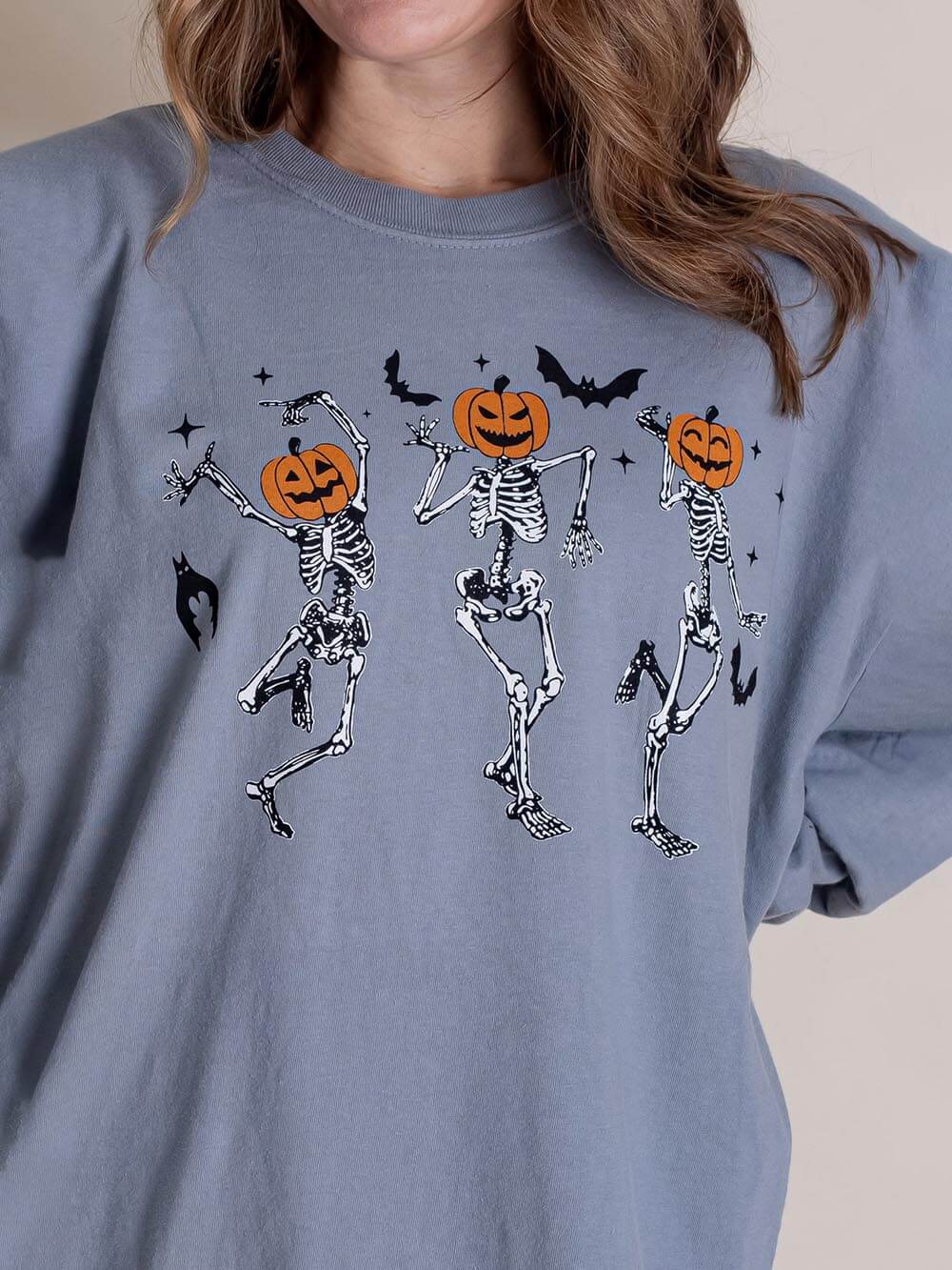 Halloween Dancing Pumpkin Long Sleeve T-Shirt