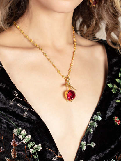 Pomegranate Design Turkish Gold Necklace