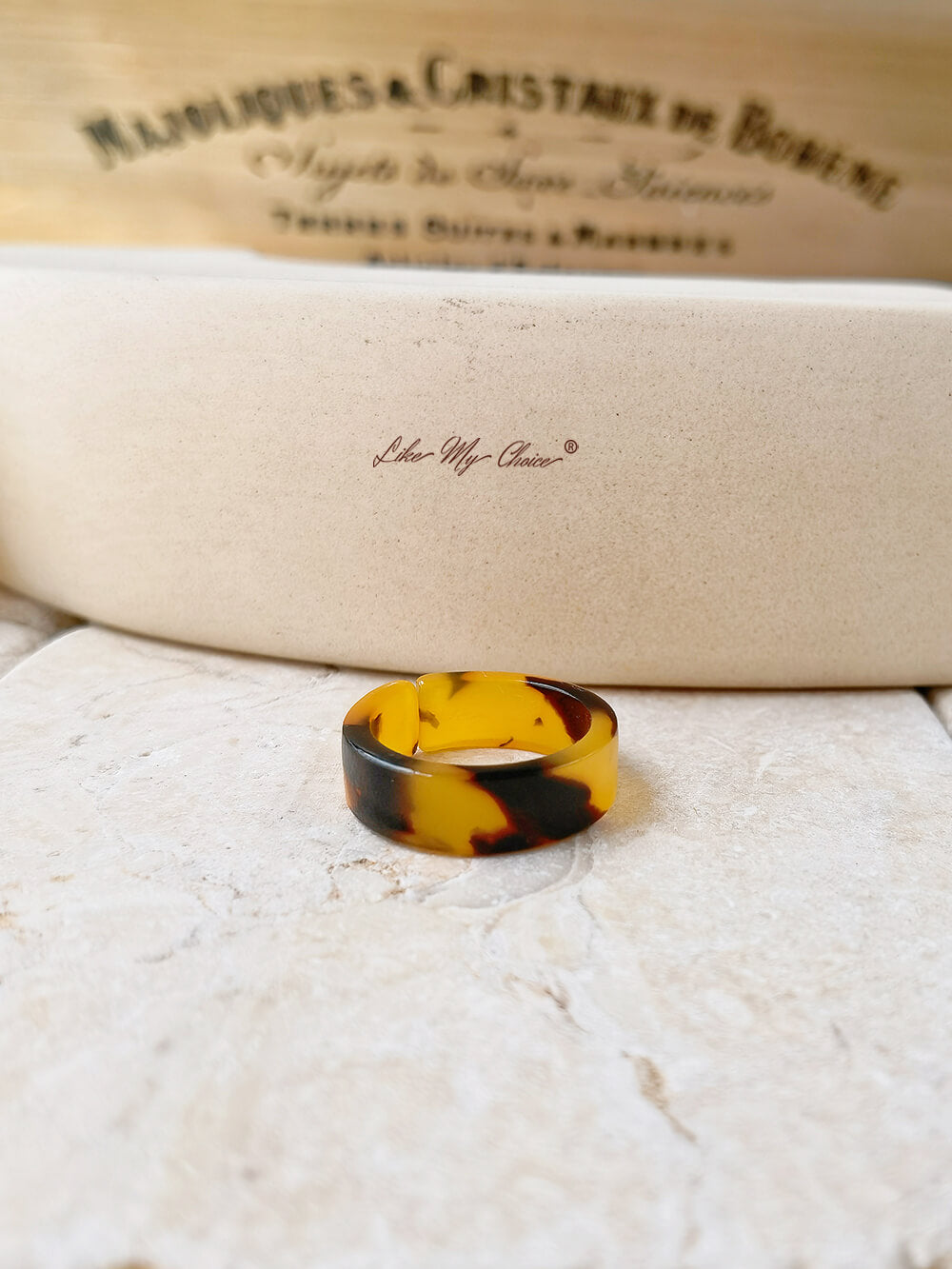 Mixed Tortoise Open Ring