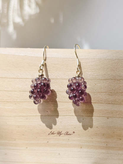 Purple Grape Earrings