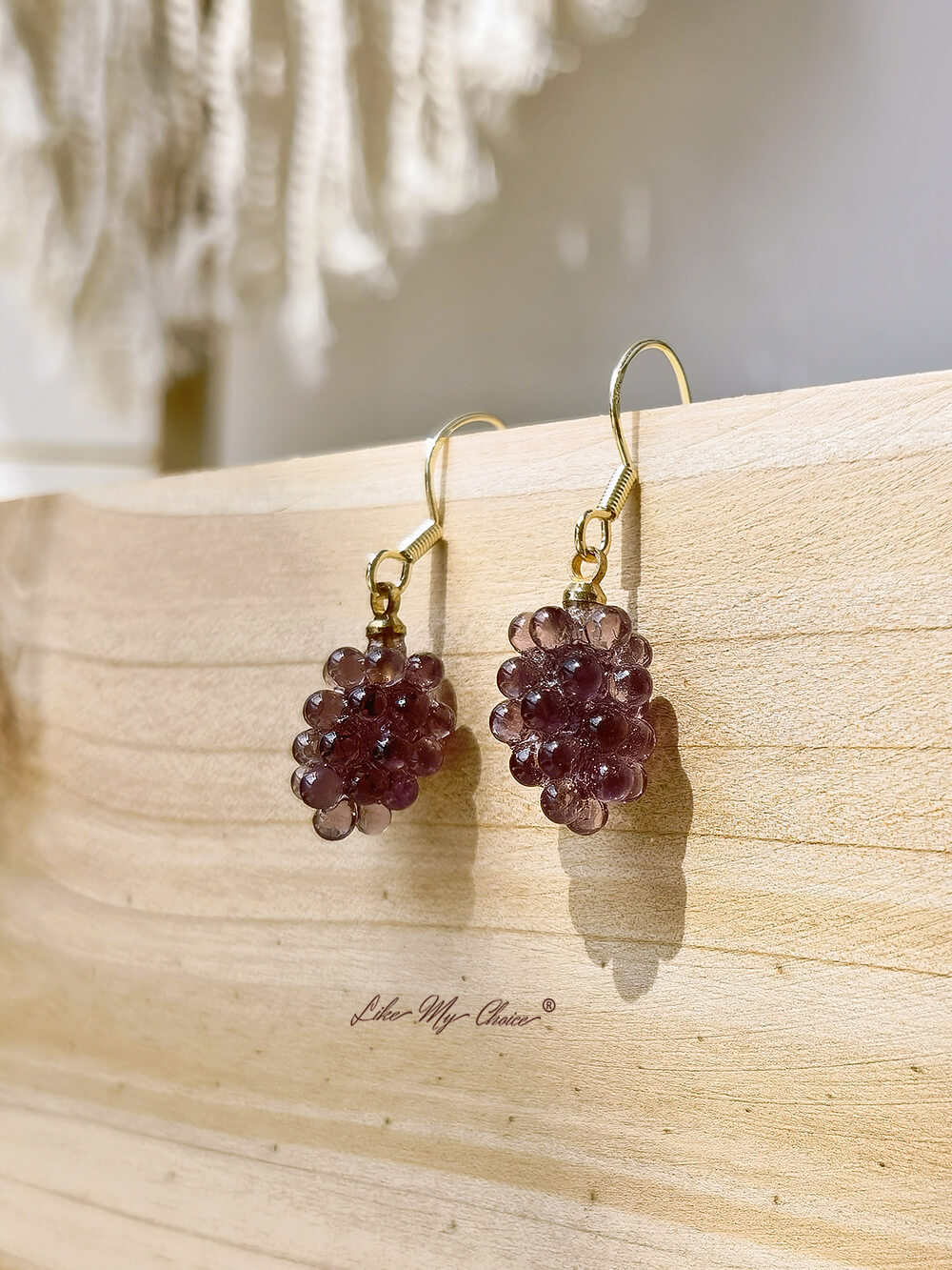 Purple Grape Earrings