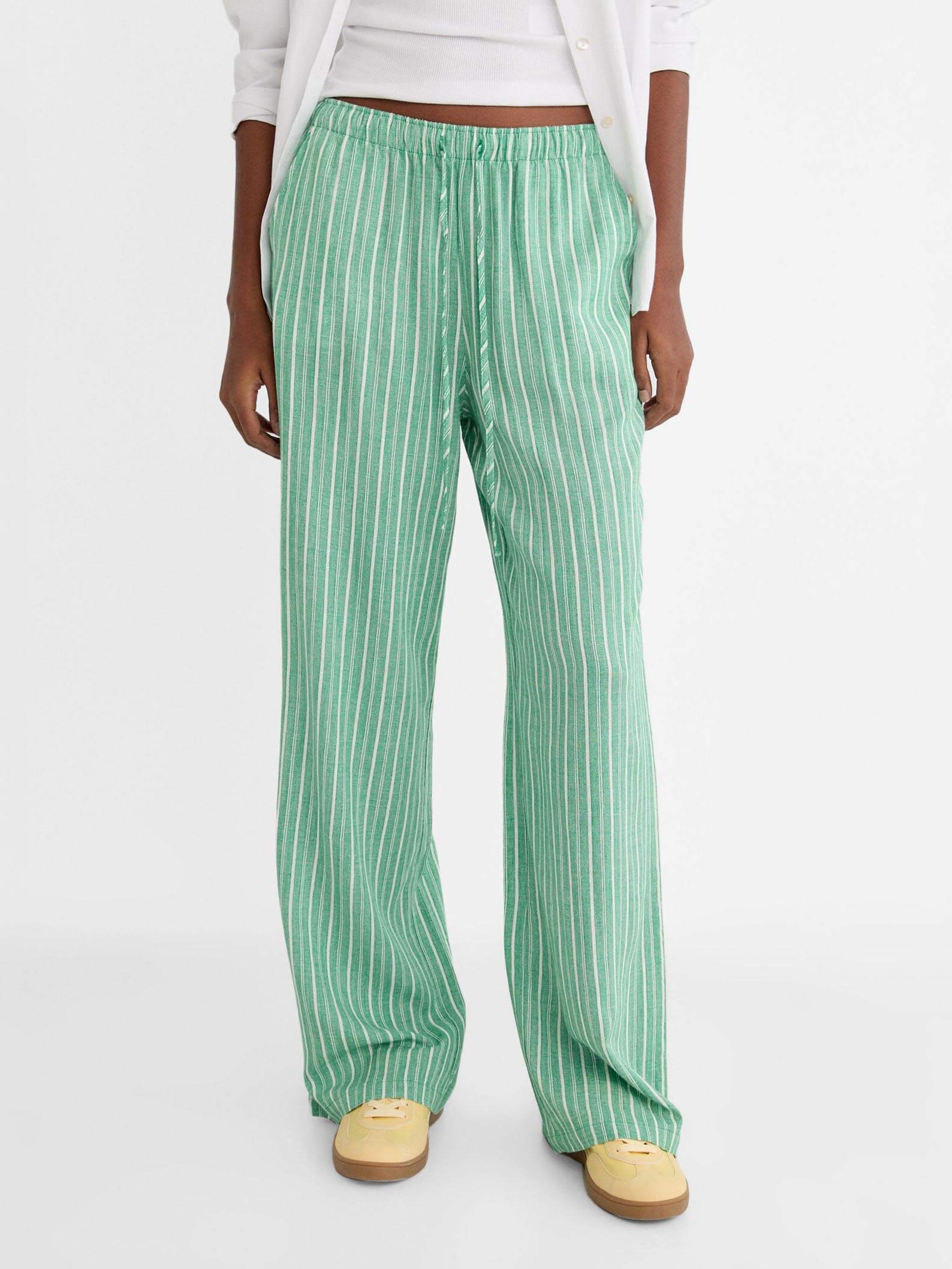 Striped Loose Wide-Leg Pants