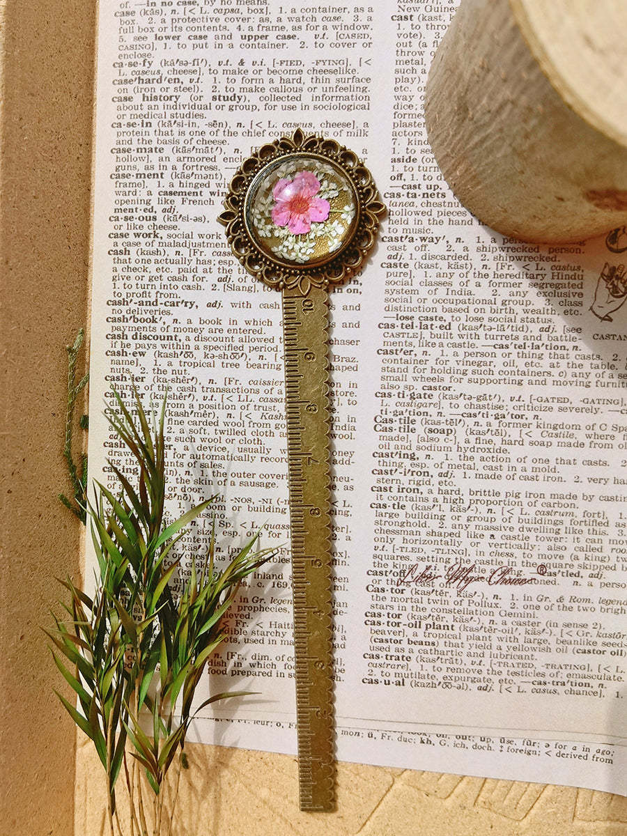 Cherry Blossoms Retro Metal Bookmark