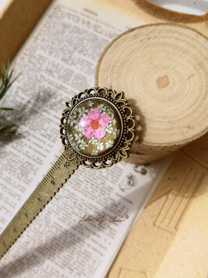 Cherry Blossoms Retro Metal Bookmark