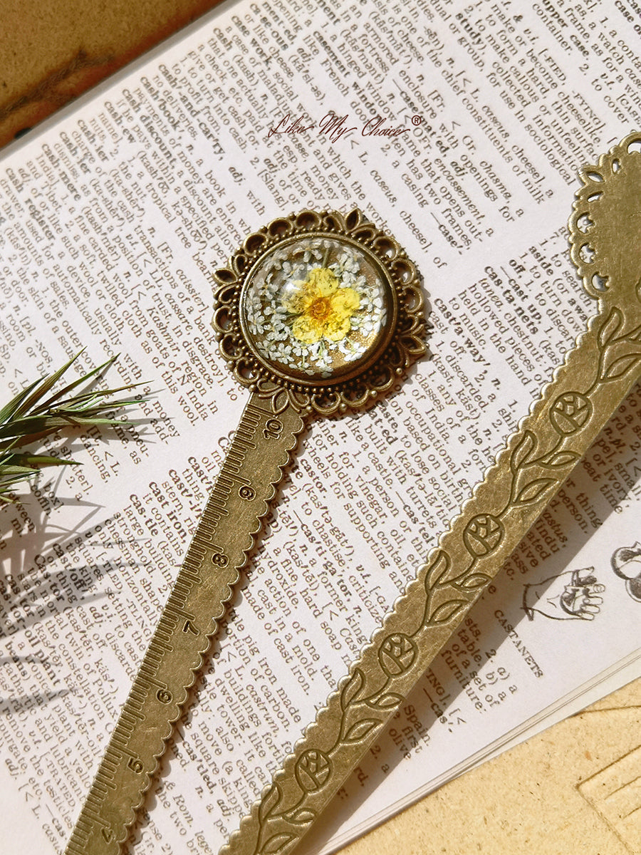 Cherry Blossoms Retro Metal Bookmark