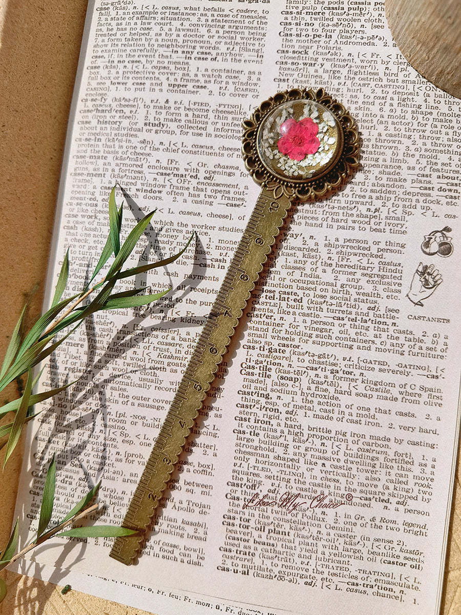 Cherry Blossoms Retro Metal Bookmark