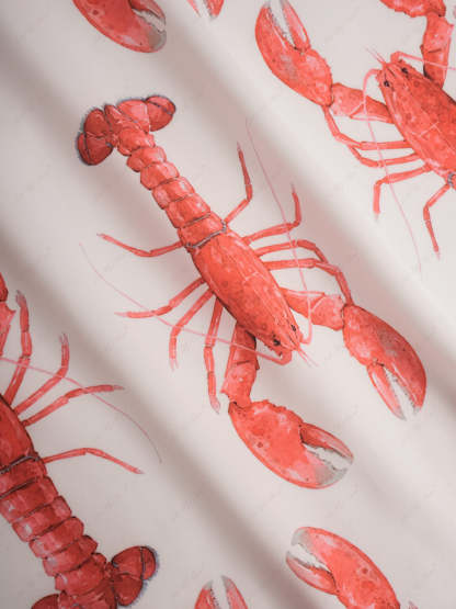 Lobster Print Straight Pants